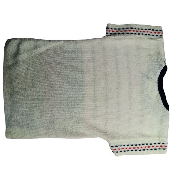 Vintage 70's Girls 4T Acrylic Knit T-shirt Top Scandinavian Pattern Boho Butter - Picture 4 of 7